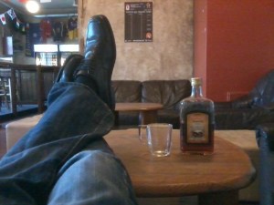 Amaretto in Friendly Fun Franks hostel.